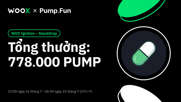 WOO Ignition: Pump.fun (PUMP) StackDrop  - Nhận Airdrop khủng với WOO X!
